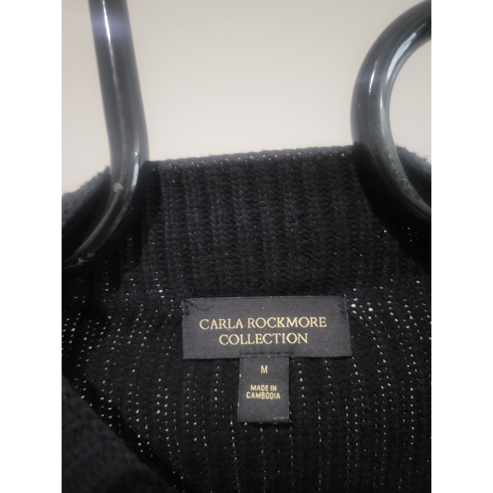 Carla Rockmore Med Black Dolman Sleeve Mockneck Sweater A710985 Nwot Trending — image 4 of 8